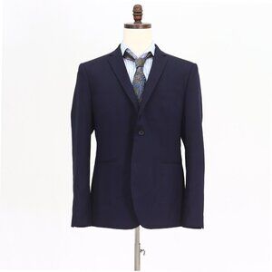 Primark 46R Navy Solid 2-Button Sport Coat Blazer Jacket O160
